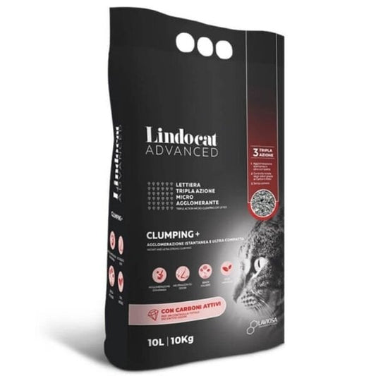 Lindocat Advanced Aktif Karbonlu Ekstra Güçlü Topaklanan Gri Kedi Kumu 1 Adet 10 Lt ürünü görseli