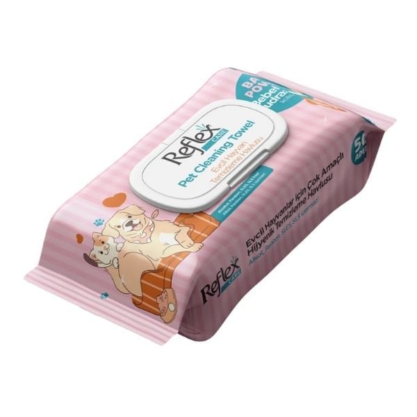 Reflex Care Kedi ve Köpekler için Hijyenik Temizleme Havlusu 50 Adet ürün görseli