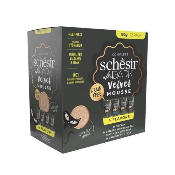 Schesir After Dark Velvet Et Suyunda Karışık Lezzetler Pouch Yetişkin Konserve Kedi Maması 1 Adet 12x80 Gr yaş konserve kedi maması