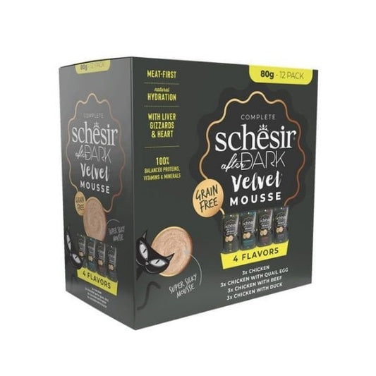 Schesir After Dark Velvet Et Suyunda Karışık Lezzetler Pouch Yetişkin Konserve Kedi Maması 1 Adet 12x80 Gr yaş konserve kedi maması