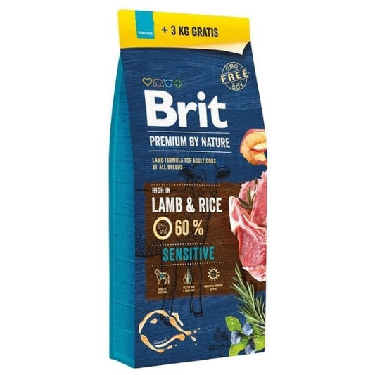 Brit Premium By Nature Sensitive Kuzulu Yetişkin Köpek Maması 15+3 Kg Hediyeli - Kuru Köpek Maması