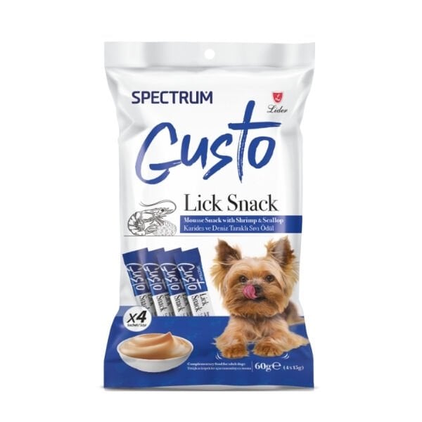 Spectrum Gusto Karidesli ve Deniz Taraklı Sıvı Yetişkin Köpek Ödül Maması 1 Adet 4x15 Gr - Köpek Ödül Maması