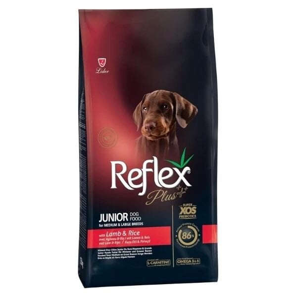 Reflex Plus Kuzu Etli Orta ve Büyük Irk Yavru Köpek Maması 3 Kg - Kuru Köpek Maması