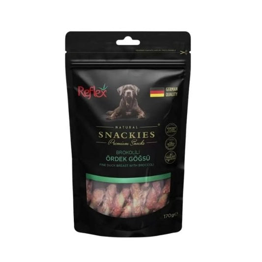 Reflex Snackies Natural Brokolili Ördek Göğsü Tahılsız Köpek Ödül Maması 1 Adet 170 Gr - Köpek Ödül Maması