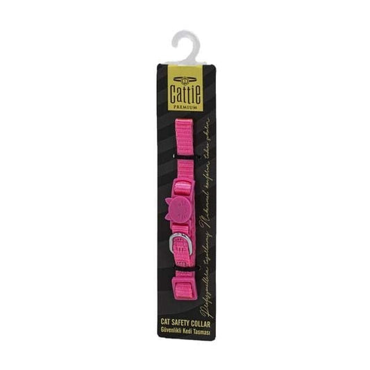 Cattie Güvenlik Tokalı Kedi Boyun Tasması Pembe 1x15-25 Cm - Kedi Tasması