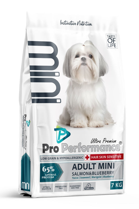 Pro Performance Somonlu ve Yaban Mersinli Küçük Irk Yetişkin Köpek Maması 7 Kg - Kuru Köpek Maması