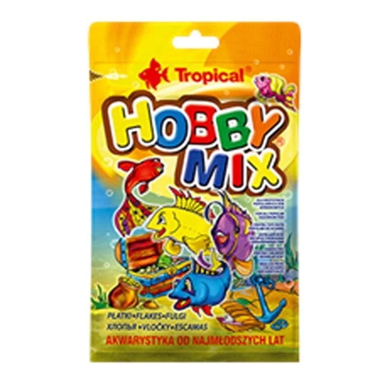 Tropical Hobby Mix Küçük Akvaryum Balıkları için Karışık Pul Yem 12 Gr