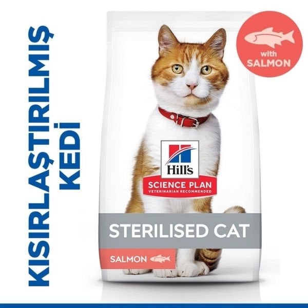 Hills Somonlu Kısırlaştırılmış Yetişkin Kedi Maması 13+2 Kg Hediyeli - Kuru Kedi Maması