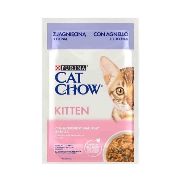 Cat Chow Kuzu Etli ve Kabaklı Pouch Yavru Yaş Kedi Maması 1 Adet 85 Gr yaş konserve kedi maması