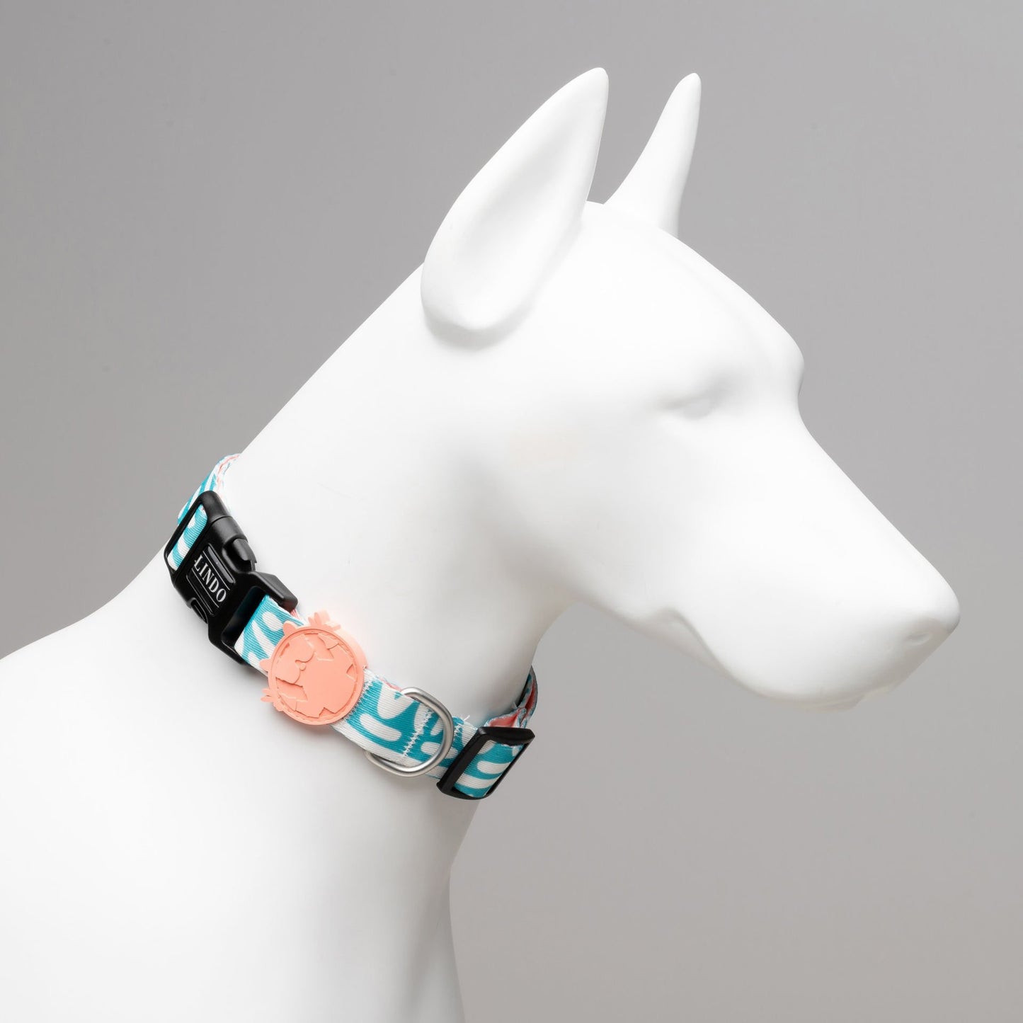 Lindo Dogs Touch Köpek Boyun Tasması Beyaz/Mavi Large - Köpek Tasması