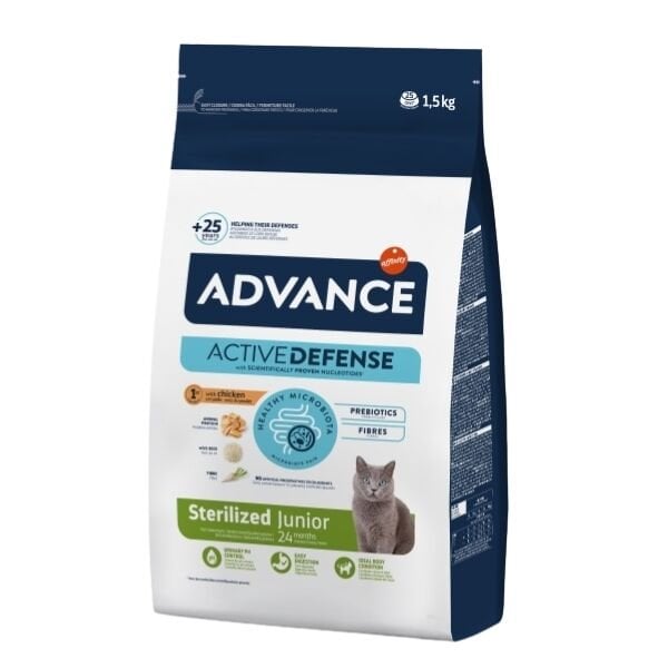 Advance Junior Sterilised Tavuklu Kısırlaştırılmış Genç Kedi Maması 1.5 Kg - Kuru Kedi Maması