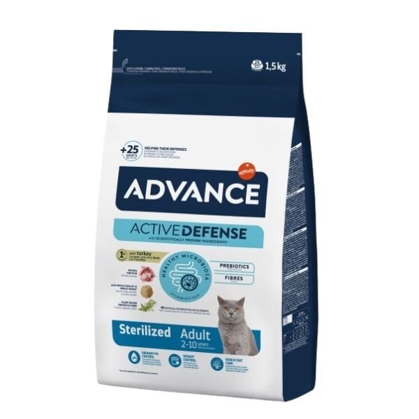 Advance Sterilised Hindili Yetişkin Kısırlaştırılmış Kedi Maması 1.5 Kg - Kuru Kedi Maması