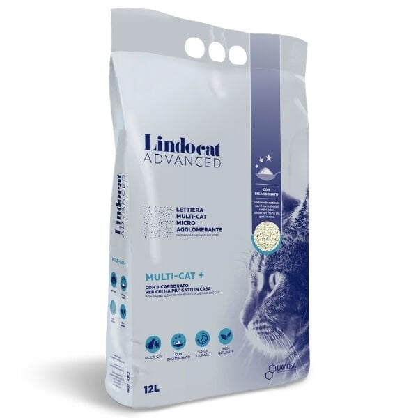 Lindocat Advanced Multicat Koku Önleyici Ekstra Güçlü Topaklanan Kedi Kumu 1 Adet 12 Lt ürünü görseli