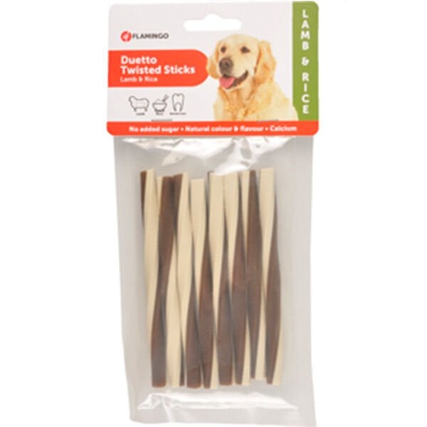 Flamingo Duetto Twist Kuzulu Köpek Ödül Çubuğu 1 Adet 85 Gr - Köpek Ödül Maması