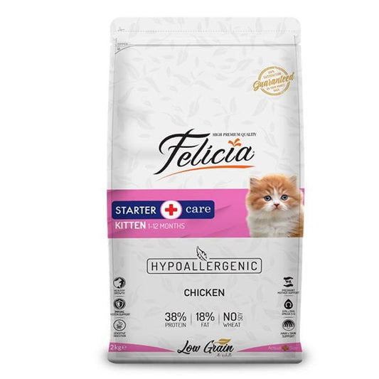 Felicia Düşük Tahıllı Hipoalerjenik Tavuklu Anne ve Yavru Kedi Maması 2 Kg - Kuru Kedi Maması