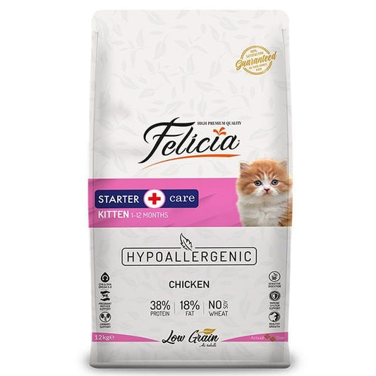 Felicia Düşük Tahıllı Hipoalerjenik Tavuklu Anne ve Yavru Kedi Maması 12 Kg - Kuru Kedi Maması