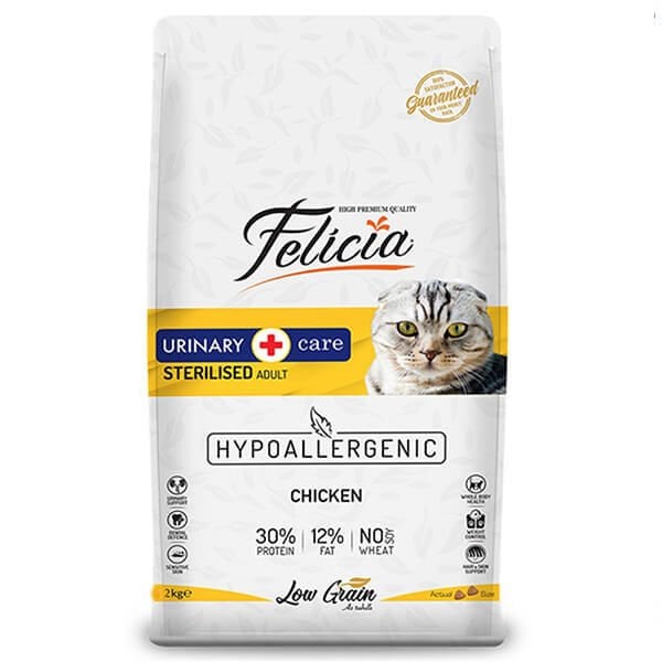 Felicia Düşük Tahıllı Hipoalerjenik Tavuklu Kısırlaştırılmış Kedi Maması 2 Kg - Kuru Kedi Maması