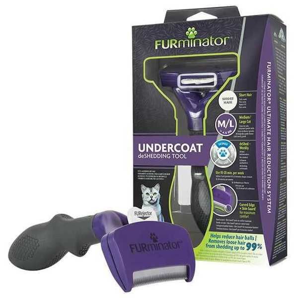 Furminator Kısa Tüylü Kedi Tüy Tarağı Large ürün görseli