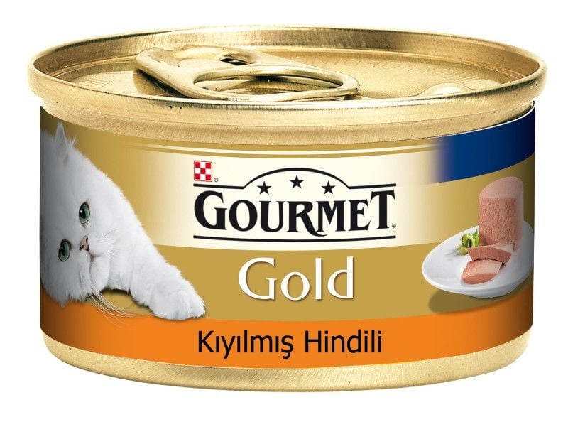 Gourmet Gold Kıyılmış Hindili Yetişkin Konserve Kedi Maması 1 Adet 85 Gr yaş konserve kedi maması