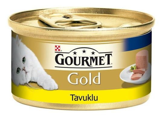 Gourmet Gold Kıyılmış Tavuklu Yetişkin Konserve Kedi Maması 1 Adet 85 Gr yaş konserve kedi maması
