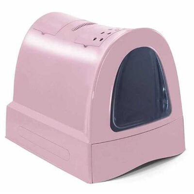 İmac Zuma Çekmeceli Kapalı Kedi Tuvaleti Pembe 40x56x42.5 Cm ürün görseli