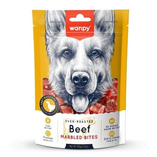 Wanpy Marbled Biftekli Küp Et Parçaları Köpek Ödülü 1 Adet 100 Gr - Köpek Ödül Maması
