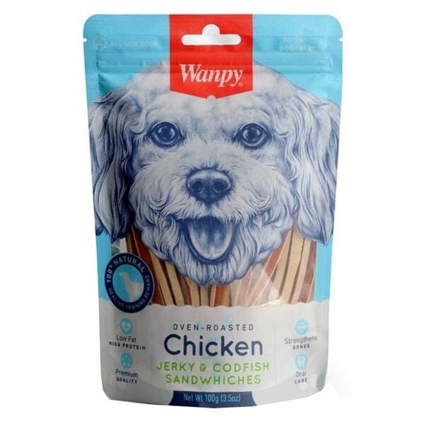 Wanpy Tavuk ve Balıklı Sandwich Köpek Ödül Maması 1 Adet 100 Gr - Köpek Ödül Maması