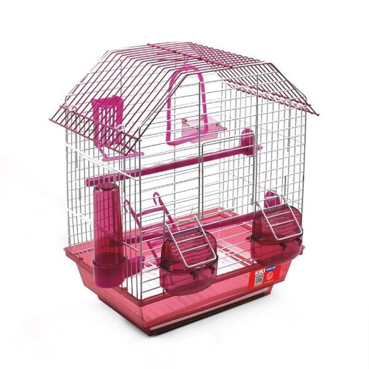 Kiki Excellent Portatif Dik Çatılı Muhabbet Kuşu Kafesi 38x29x20 Cm