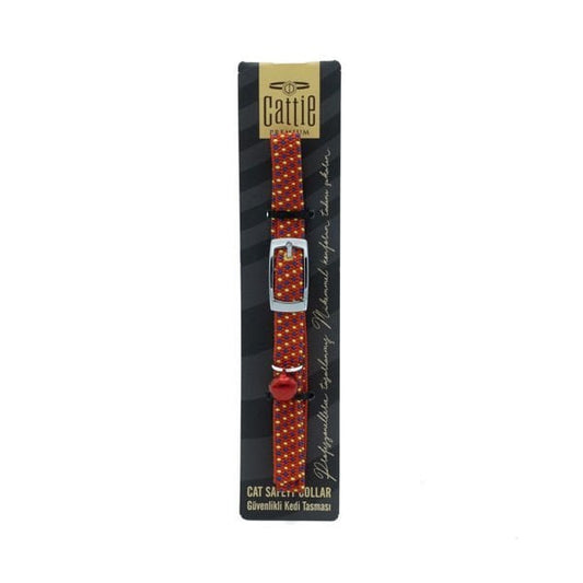 Cattie Lastikli Kedi Boyun Tasması Kırmızı 1x20-30 Cm - Kedi Tasması