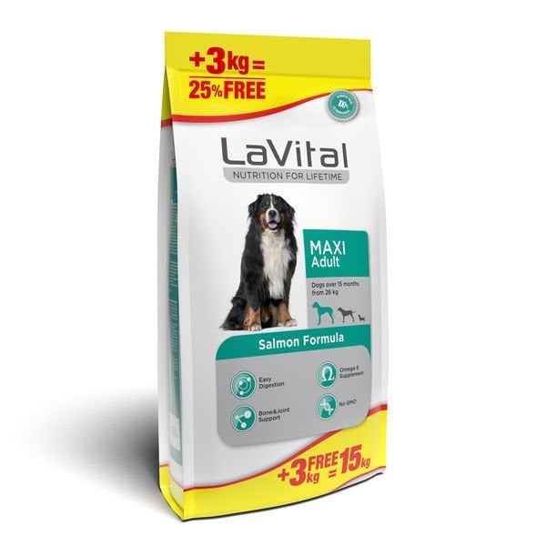 Lavital Maxi Somonlu Yetişkin Köpek Maması 15 Kg - Kuru Köpek Maması