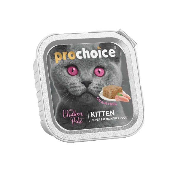 Pro Choice Kitten Pate Tavuklu Yavru Konserve Kedi Maması 100 Gr 1 Adet yaş konserve kedi maması