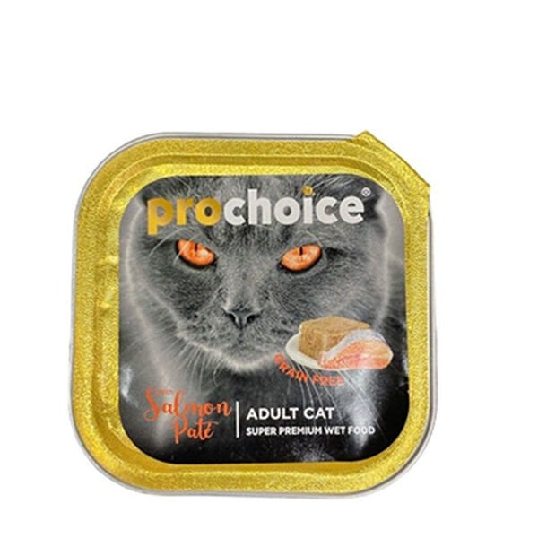 Pro Choice Adult Pate Somonlu Yetişkin Konserve Kedi Maması 100 Gr 1 Adet yaş konserve kedi maması