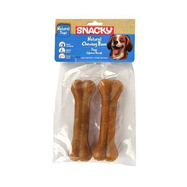 Snacky Natural Preslenmiş Yüksek Proteinli Köpek Çiğneme Kemiği 2 Adet 95 Gr - Köpek Ödül Maması