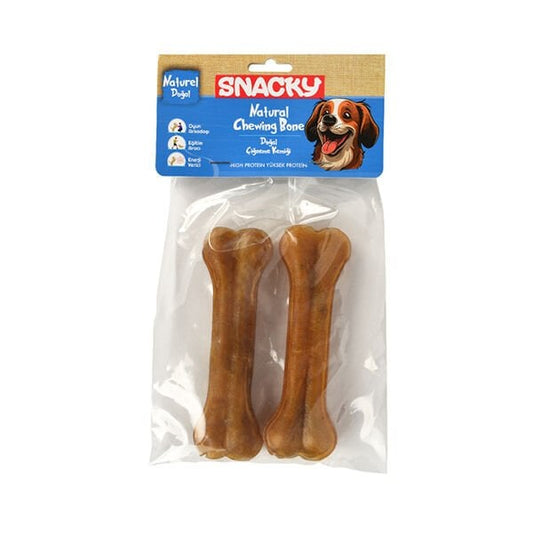 Snacky Natural Preslenmiş Yüksek Proteinli Köpek Çiğneme Kemiği 2 Adet 95 Gr - Köpek Ödül Maması