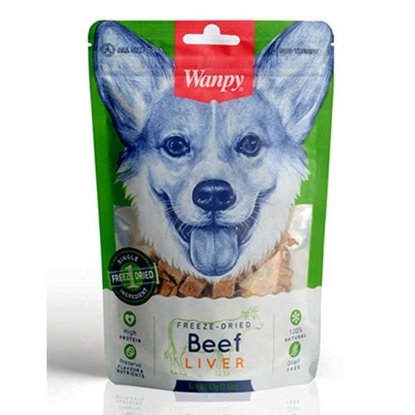 Wanpy Kurutulmuş Dana Ciğerli Köpek Ödül Maması 1 Adet 40 Gr - Köpek Ödül Maması