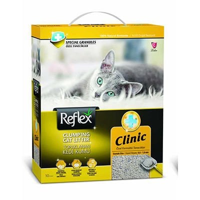 Reflex Klinik Özel Tanecik Süper Hızlı Topaklanan Kedi Kumu 1 Adet 10 Lt ürünü görseli
