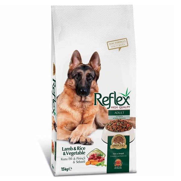 Reflex Adult Kuzu ve Pirinçli Sebzeli Yetişkin Köpek Maması 15 Kg - Kuru Köpek Maması