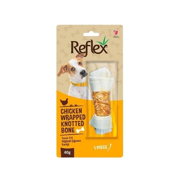 Reflex Tavuk Etli Düğümlü Çiğneme Kemiği Köpek Ödülü 1 Adet 40 Gr - Köpek Ödül Maması