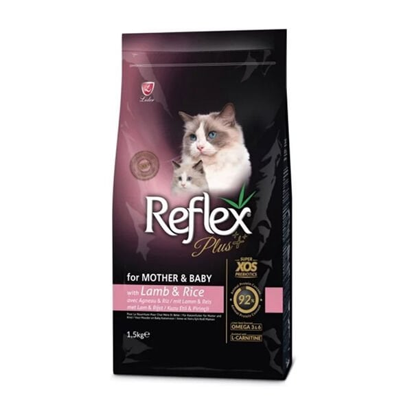 Reflex Plus Mother&Baby Kuzu Etli Anne ve Yavru Kedi Maması 1.5 Kg - Kuru Kedi Maması