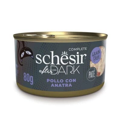 Schesir After Dark Pate Tavuklu ve Ördekli Yetişkin Kedi Konservesi 1 Adet 80 Gr yaş konserve kedi maması