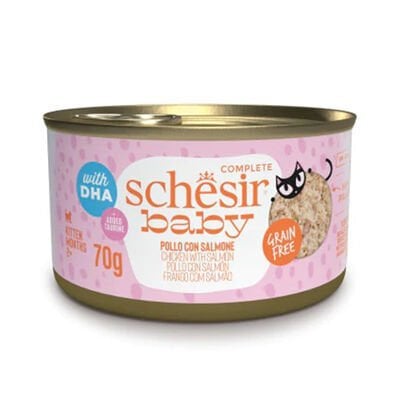 Schesir Baby Cat Tavuklu ve Somonlu Yavru Kedi Konservesi 1 Adet 70 Gr yaş konserve kedi maması