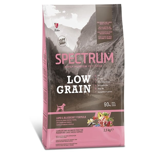 Spectrum Düşük Tahıllı Kuzulu ve Yaban Mersinli Orta ve Büyük Irk Yavru Köpek Maması 2.5 Kg - Kuru Köpek Maması