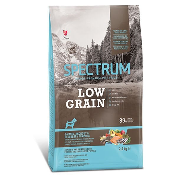 Spectrum Düşük Tahıllı Somonlu Hamsili ve Yaban Mersinli Küçük Irk Yavru Köpek Maması 2.5 Kg - Kuru Köpek Maması