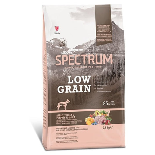 Spectrum Düşük Tahıllı Tavşanlı Hindili ve Bal Kabaklı Orta ve Büyük Irk Yetişkin Köpek Maması 2.5 Kg - Kuru Köpek Maması