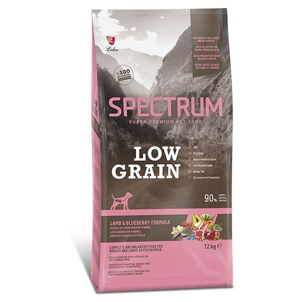 Spectrum Düşük Tahıllı Kuzulu ve Yaban Mersinli Orta ve Büyük Irk Yavru Köpek Maması 12 Kg - Kuru Köpek Maması