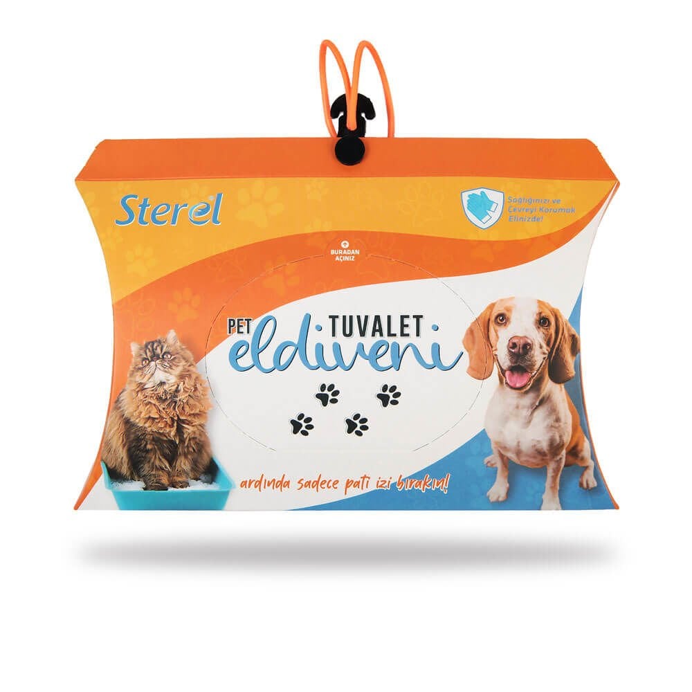 Sterel Pet Tuvalet Eldiveni 50 Adet - Köpek Bakım Ürünü